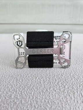Gerber Barbill Wallet Money Clip Black Silver Elastic Industrial